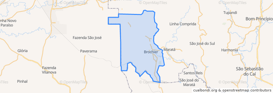 Mapa de ubicacion de Brochier.