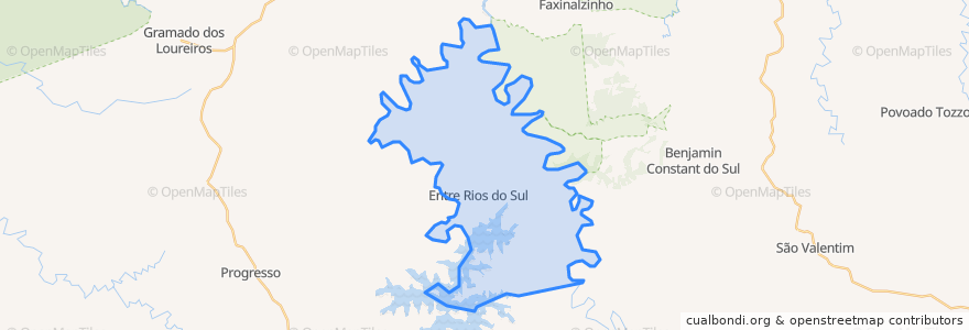 Mapa de ubicacion de Entre Rios do Sul.