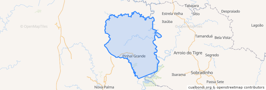 Mapa de ubicacion de Pinhal Grande.