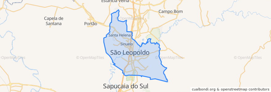 Mapa de ubicacion de São Leopoldo.