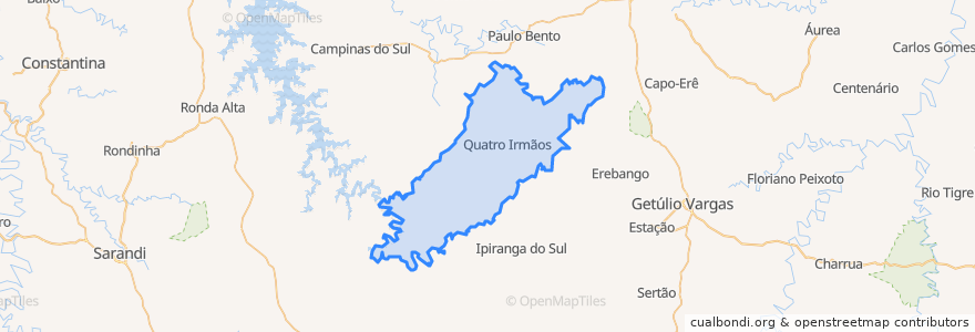 Mapa de ubicacion de Quatro Irmãos.