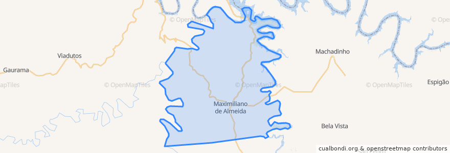 Mapa de ubicacion de Maximiliano de Almeida.