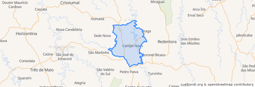 Mapa de ubicacion de Campo Novo.