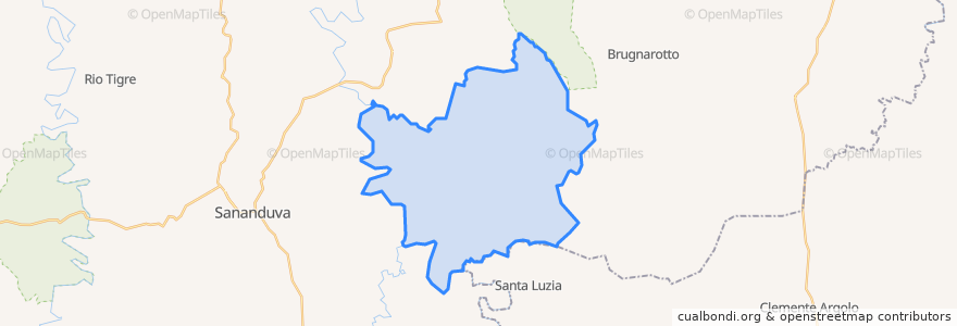 Mapa de ubicacion de Santo Expedito do Sul.