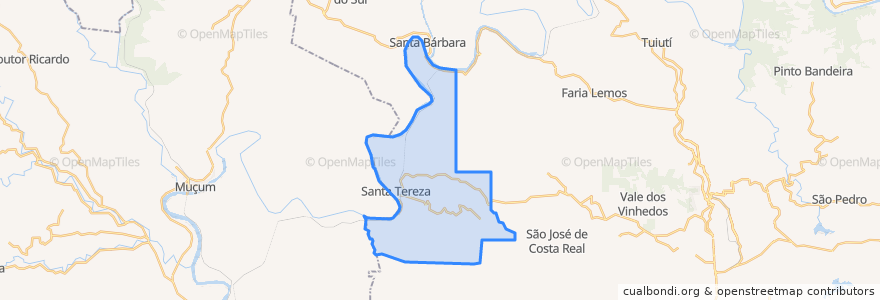 Mapa de ubicacion de Santa Tereza.