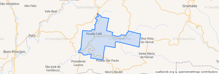 Mapa de ubicacion de Picada Café.