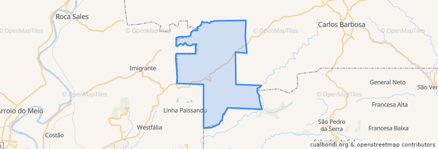 Mapa de ubicacion de Boa Vista do Sul.