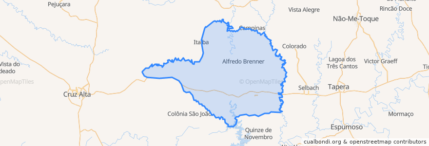 Mapa de ubicacion de Ibirubá.