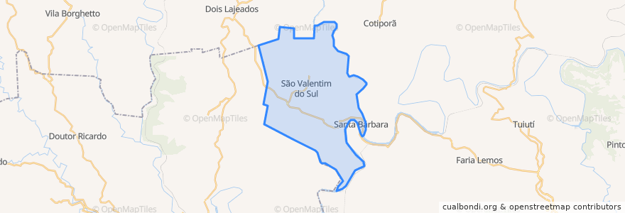 Mapa de ubicacion de São Valentim do Sul.