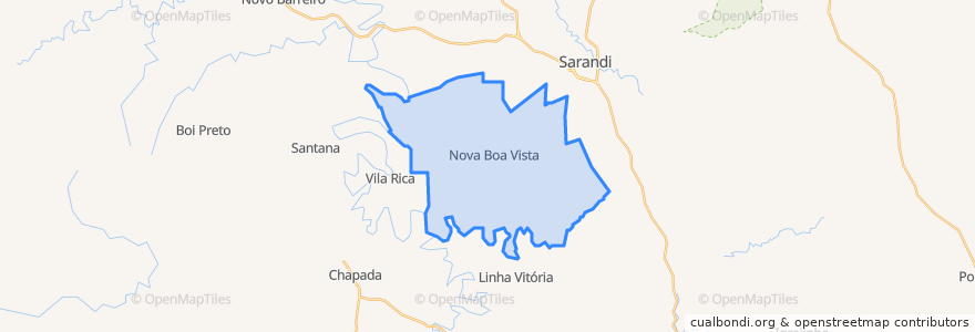 Mapa de ubicacion de Nova Boa Vista.