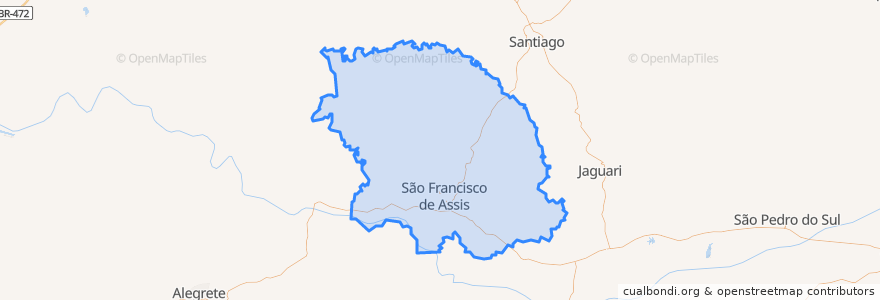 Mapa de ubicacion de São Francisco de Assis.