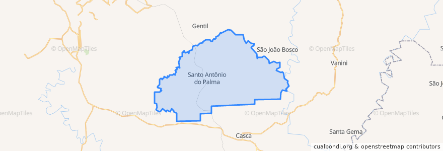 Mapa de ubicacion de Santo Antônio do Palma.