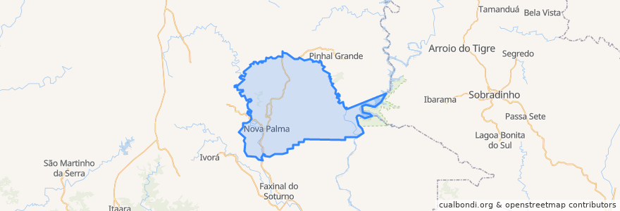 Mapa de ubicacion de Nova Palma.