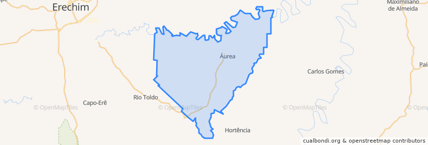 Mapa de ubicacion de Áurea.