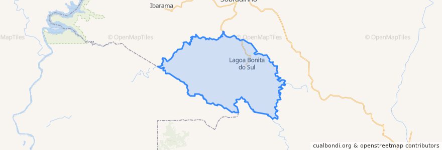 Mapa de ubicacion de Lagoa Bonita do Sul.