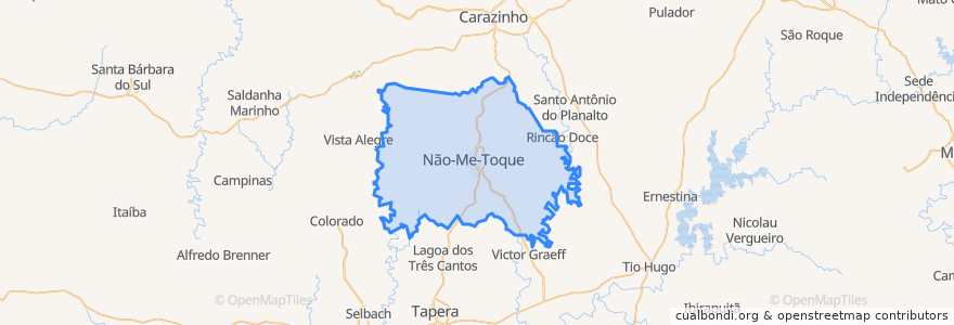 Mapa de ubicacion de Não-Me-Toque.