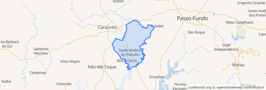 Mapa de ubicacion de Santo Antônio do Planalto.