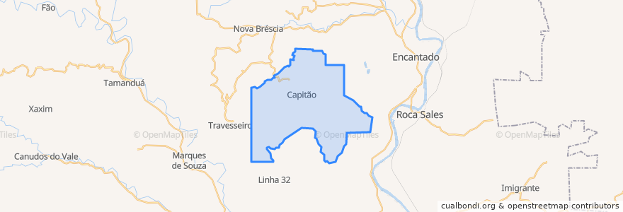 Mapa de ubicacion de Capitão.