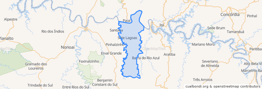 Mapa de ubicacion de Itatiba do Sul.