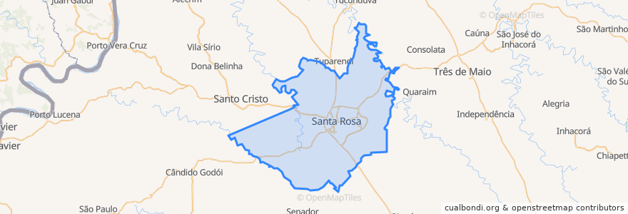 Mapa de ubicacion de Santa Rosa.