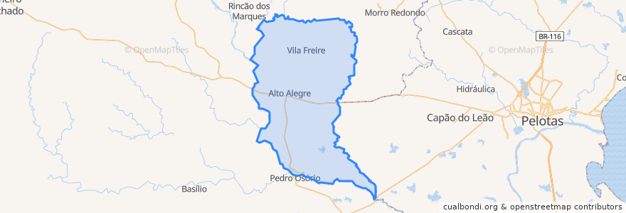 Mapa de ubicacion de Cerrito.