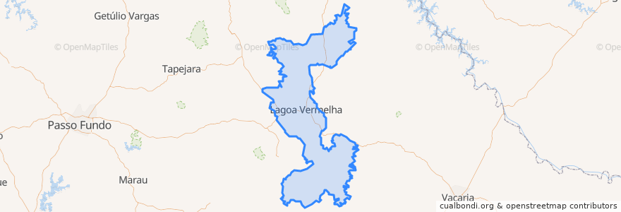 Mapa de ubicacion de Lagoa Vermelha.