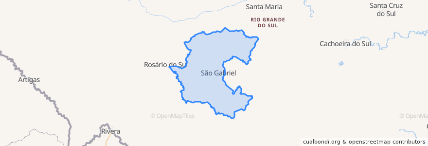 Mapa de ubicacion de São Gabriel.