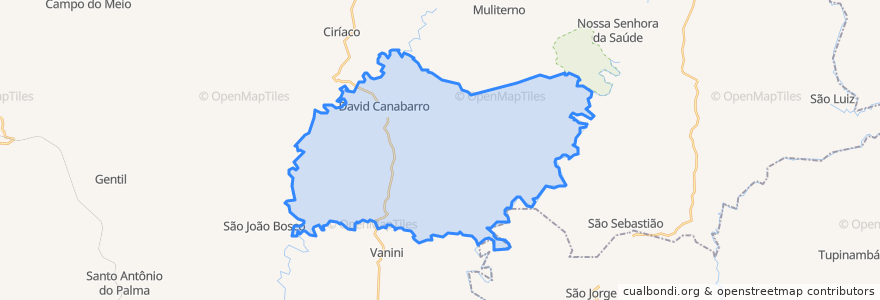 Mapa de ubicacion de David Canabarro.