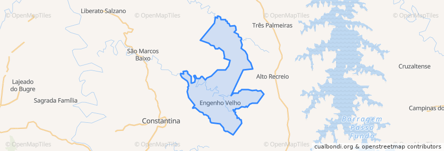 Mapa de ubicacion de Engenho Velho.