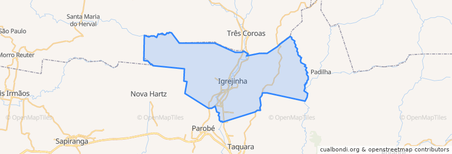 Mapa de ubicacion de Igrejinha.