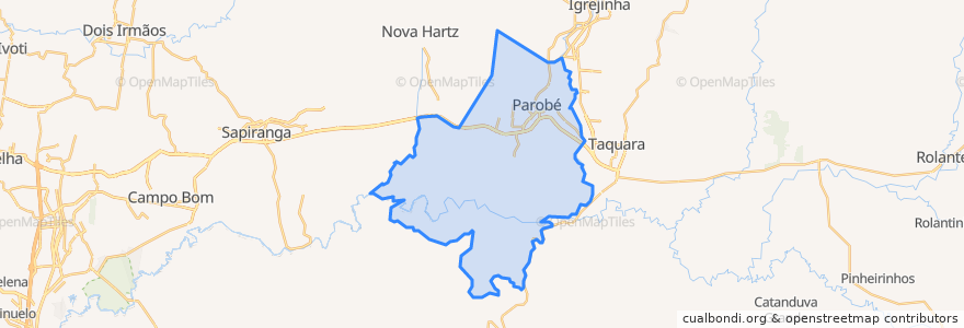 Mapa de ubicacion de Parobé.