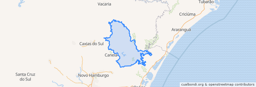 Mapa de ubicacion de São Francisco de Paula.