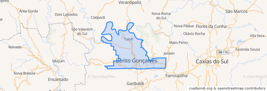 Mapa de ubicacion de Bento Gonçalves.