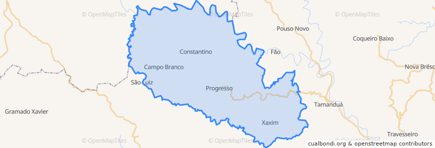 Mapa de ubicacion de Progresso.