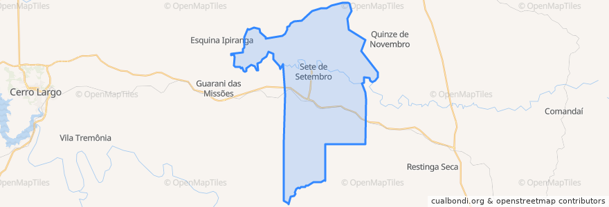 Mapa de ubicacion de Sete de Setembro.