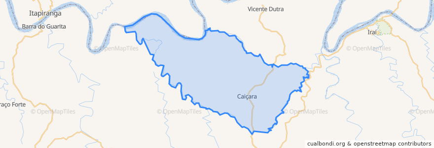 Mapa de ubicacion de Caiçara.