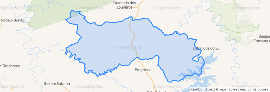 Mapa de ubicacion de Trindade do Sul.