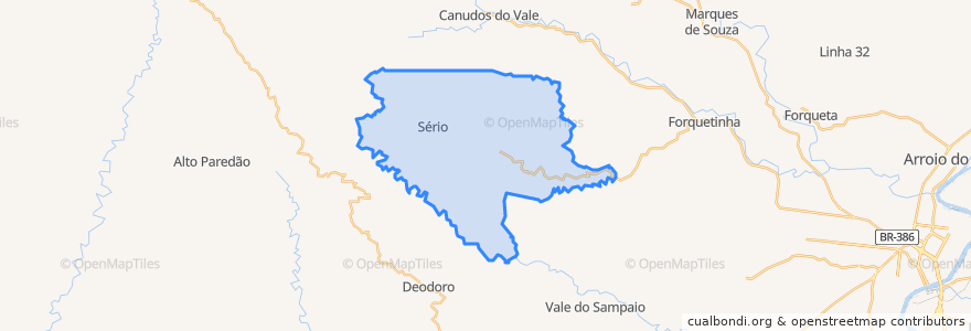 Mapa de ubicacion de Sério.