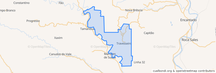 Mapa de ubicacion de Travesseiro.