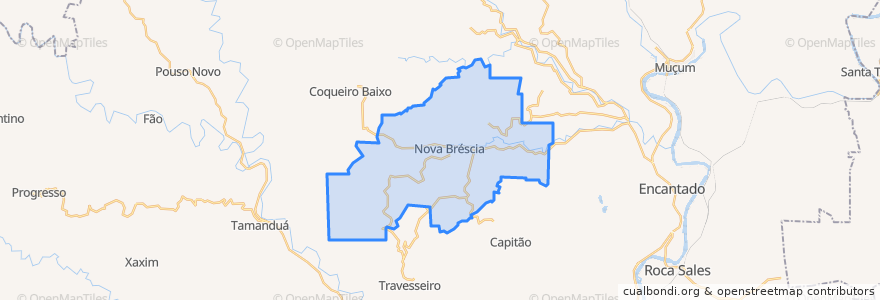 Mapa de ubicacion de Nova Bréscia.