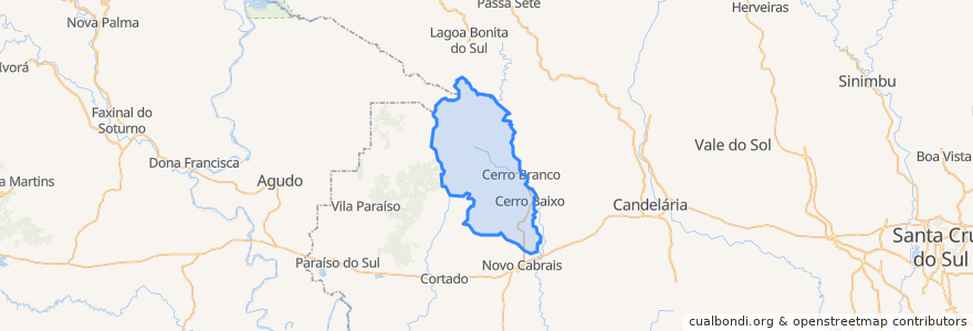 Mapa de ubicacion de Cerro Branco.