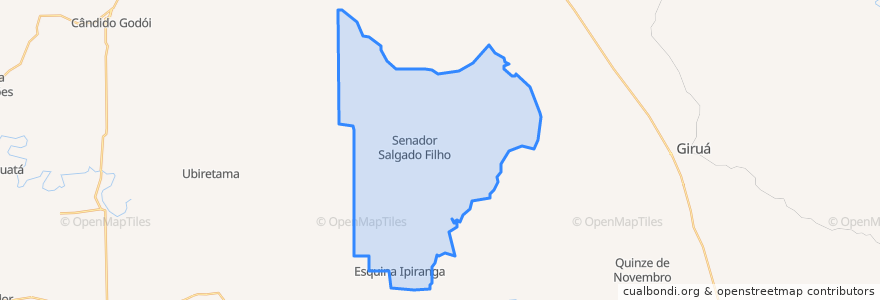 Mapa de ubicacion de Senador Salgado Filho.