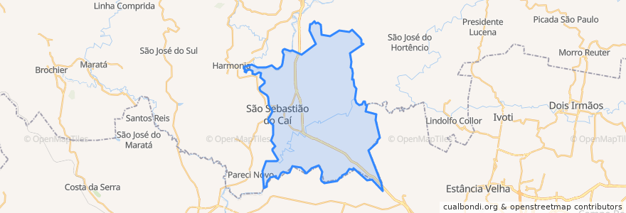 Mapa de ubicacion de São Sebastião do Caí.