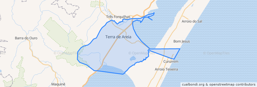 Mapa de ubicacion de Terra de Areia.