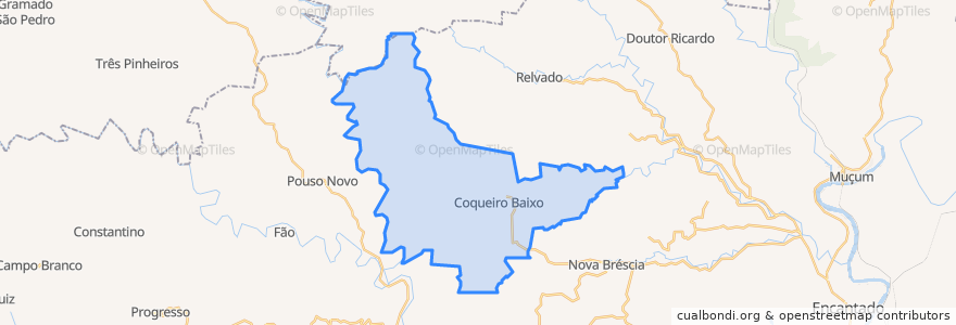 Mapa de ubicacion de Coqueiro Baixo.