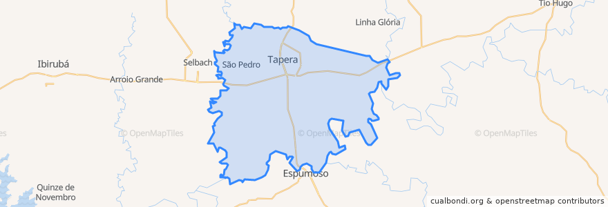 Mapa de ubicacion de Tapera.