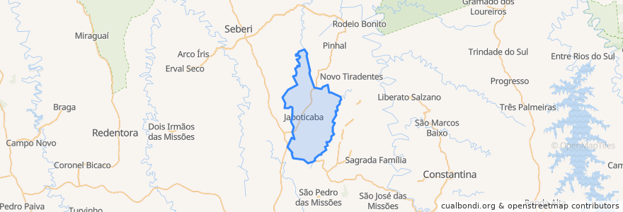 Mapa de ubicacion de Jaboticaba.