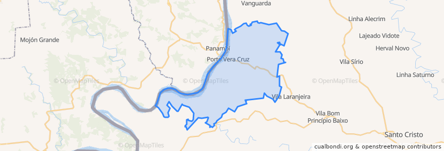 Mapa de ubicacion de Porto Vera Cruz.