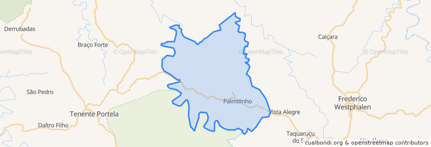 Mapa de ubicacion de Palmitinho.