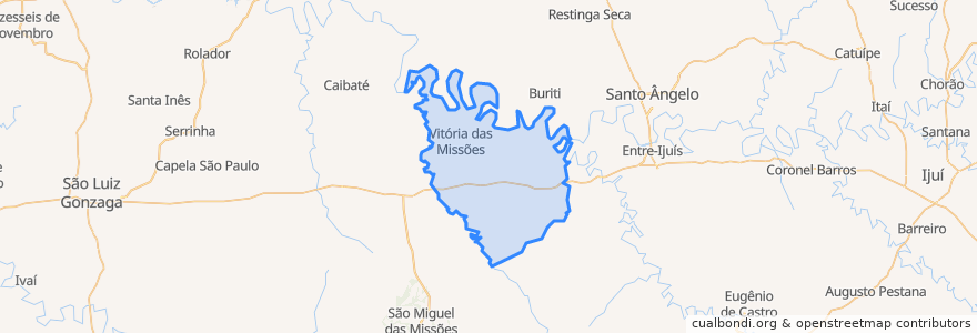 Mapa de ubicacion de Vitória das Missões.